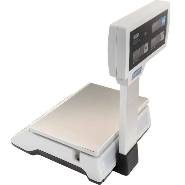 Весы торговые настольные CAS ER JR-15CBU, RS232, USB (опция), 15кг, 2/5гр, 290x209, с поверкой, со стойкой