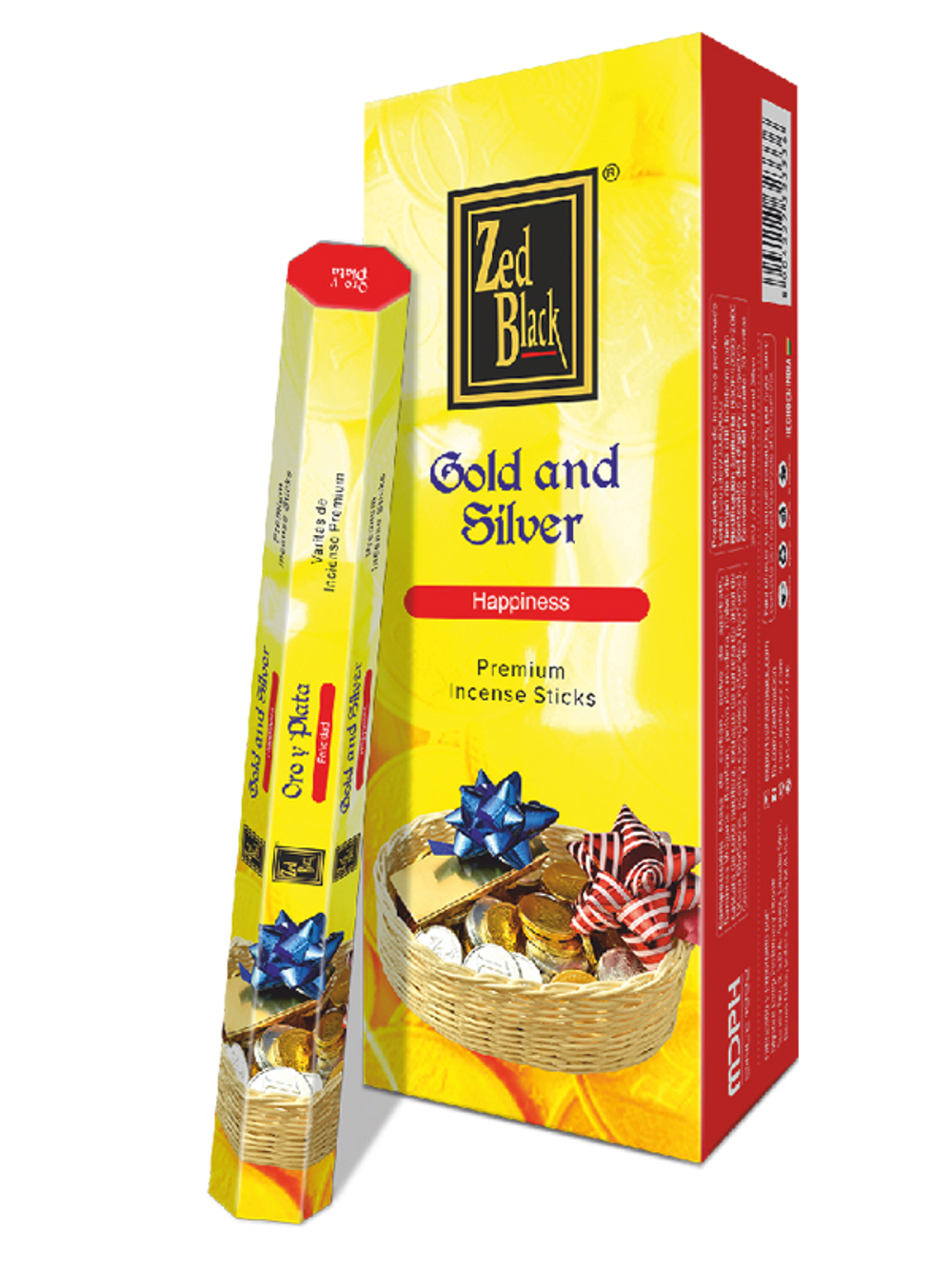 Zed Black Spanish Series Gold and Silver шестигранник Благовоние Золото и Серебро