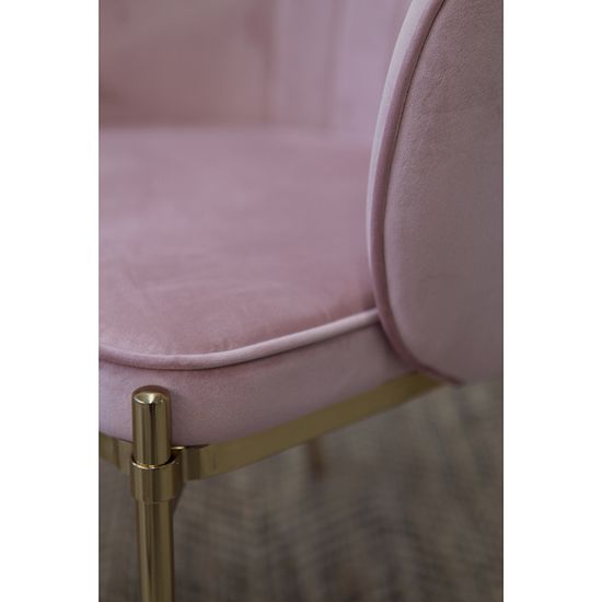 Стул coral, велюр, пыльная роза