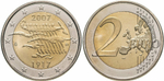 Финляндия 2 евро, 2007 90 лет независимости Финляндии