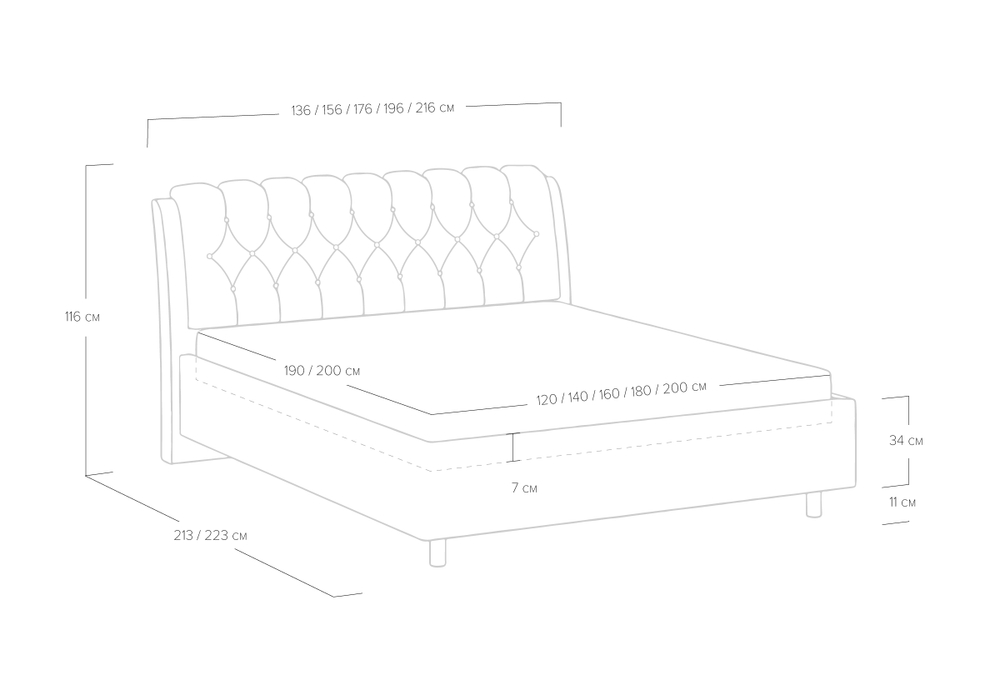 Кровать Olivia (80x200)