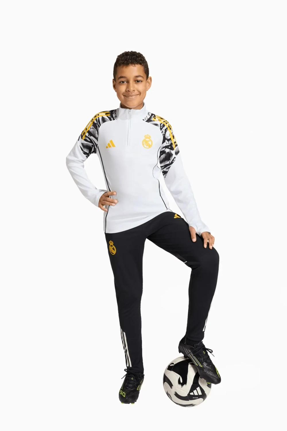 Кофта adidas Real Madrid x Marvel 25/26 Training Competition Junior - черный