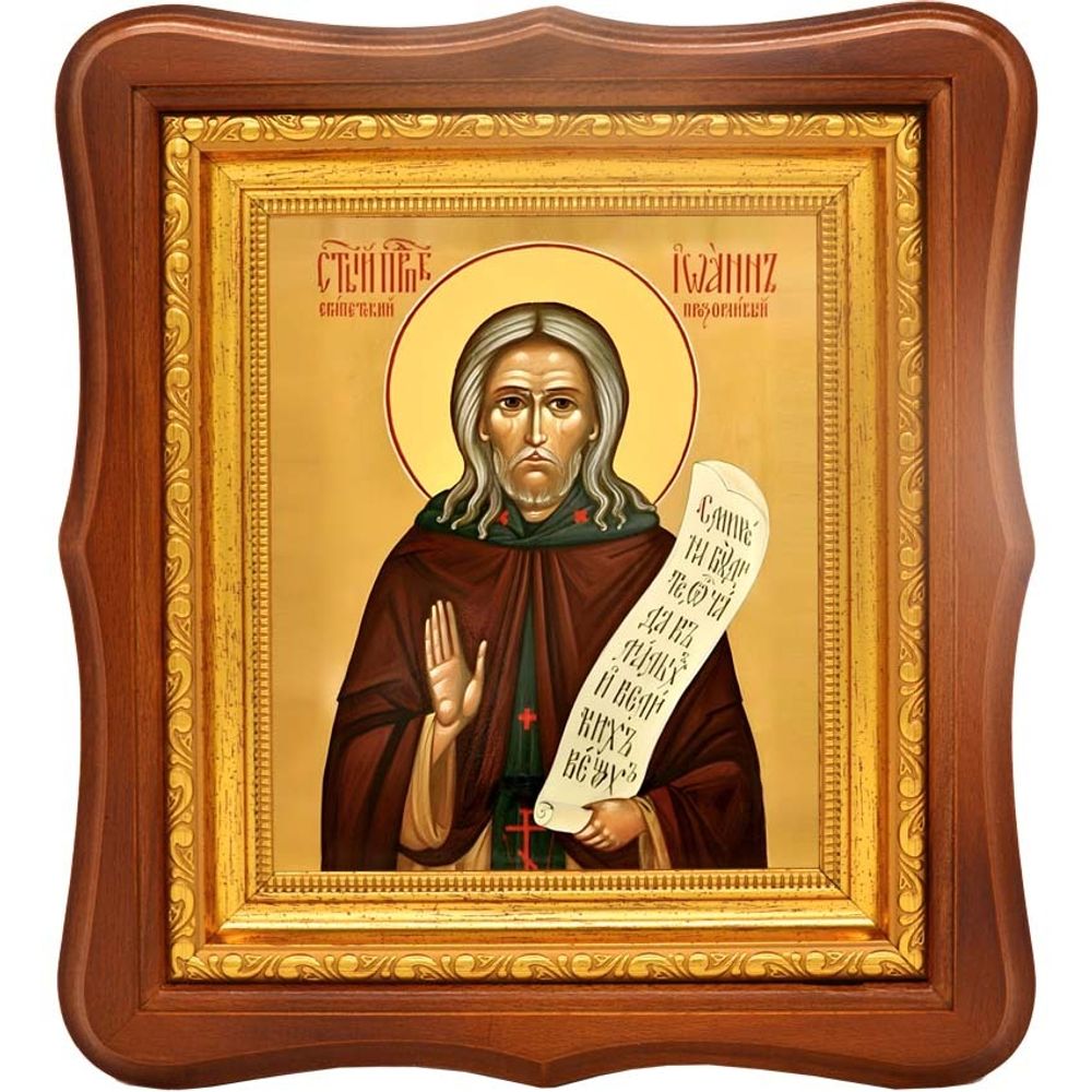 Иоанн Прозорливый Египетский преподобный. Икона на холсте.