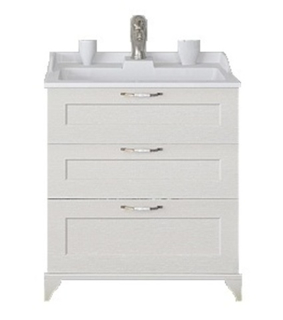 Тумба под раковину Акватон Леон 65 Н, дуб белый