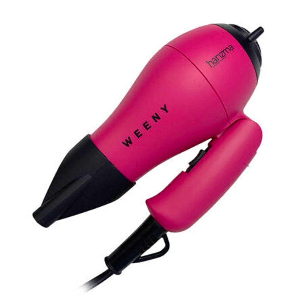 Фен для волос Harizma WEENY, 1000 Вт, со складной ручкой, розовый (h10217)