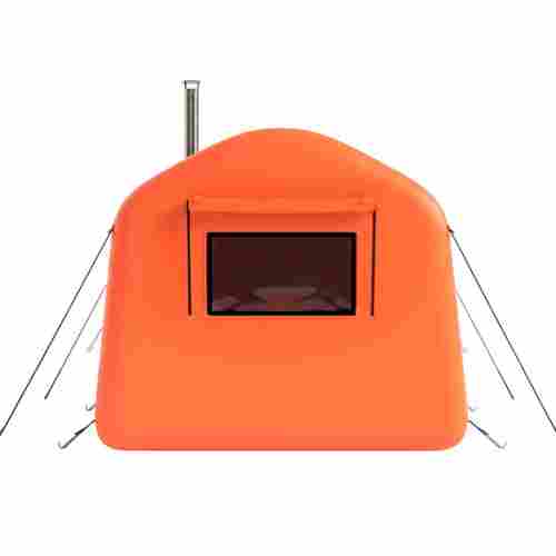 Баня пневмокаркасная 4,8×2,4×2,4 м, из ПВХ, оранжевая