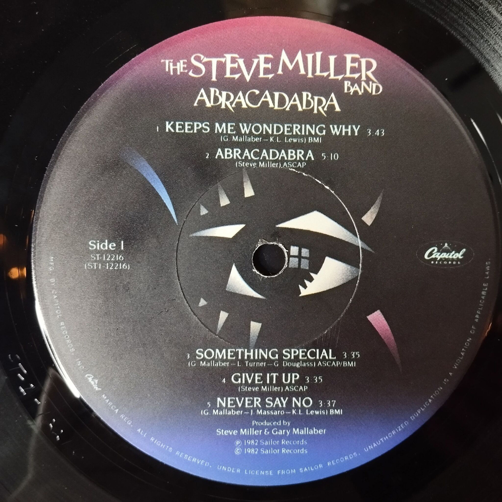 Винтажная виниловая пластинка LP The Steve Miller Band Abracadabra (USA 1982). Abracadabra