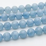 Бусины Аквамарин, диаметр 8,6-8,8 мм, цена за 11 шт (1/4 нити)