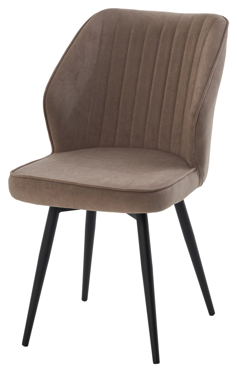 Стул М-City DISAUR Россо поворотный на поворотный на 360 градусов, B5 Капучино, Велюр, Черный каркас