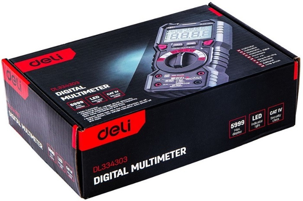 Мультиметр цифровой Deli DL334303