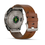 Умные часы Garmin FENIX 8 51 мм Amoled Sapphire Bare Titanium Black with Chestnut Leather Band+Grapphite Silicone Band