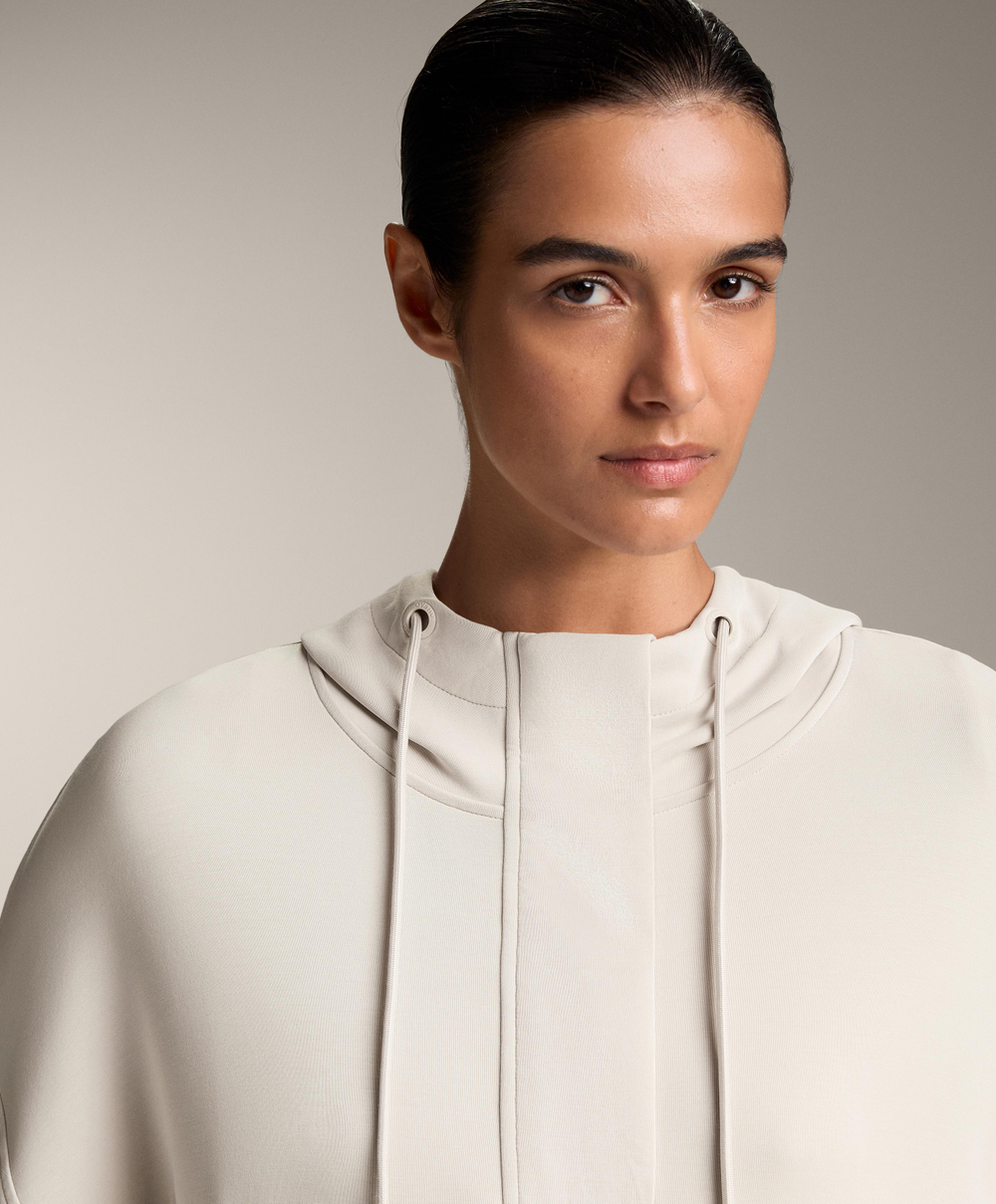 Oysho Толстовка из мягкого модала с застежкой-молнией, натуральный