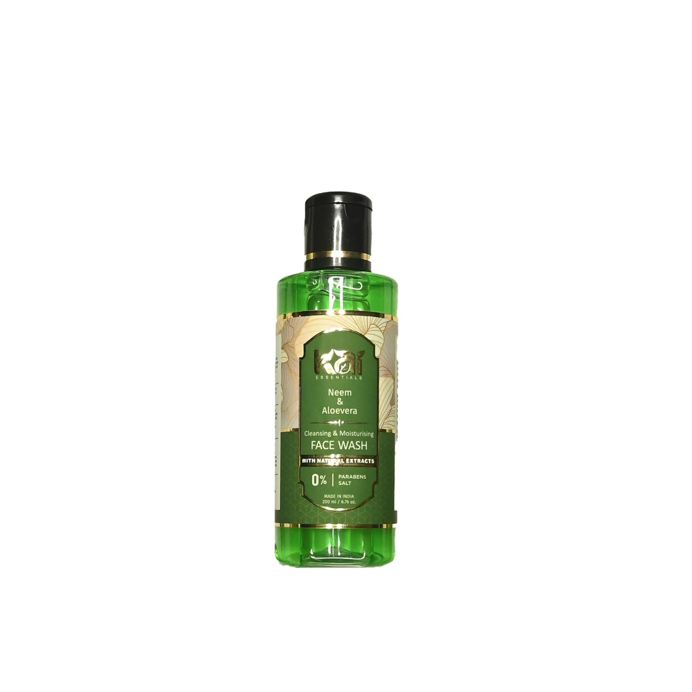 Гель для умывания лица Neem & Aloevera Ним и Алоэ Вера, KAI ESSENTIALS (КАЙ ЭССЕНЦИАЛС), 200мл