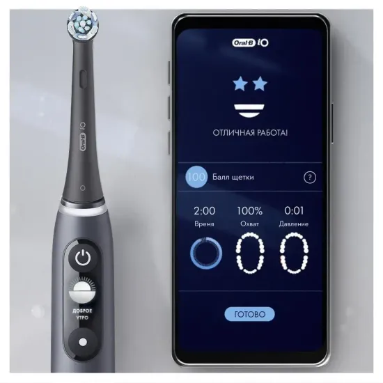 Электрическая зубная щетка Oral-B iO Series 7w, черный