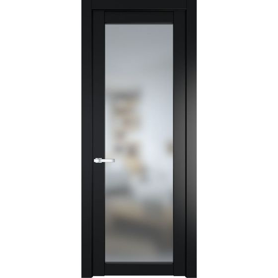 Межкомнатная дверь эмаль Profil Doors 1.1.2PD блэк остеклённая