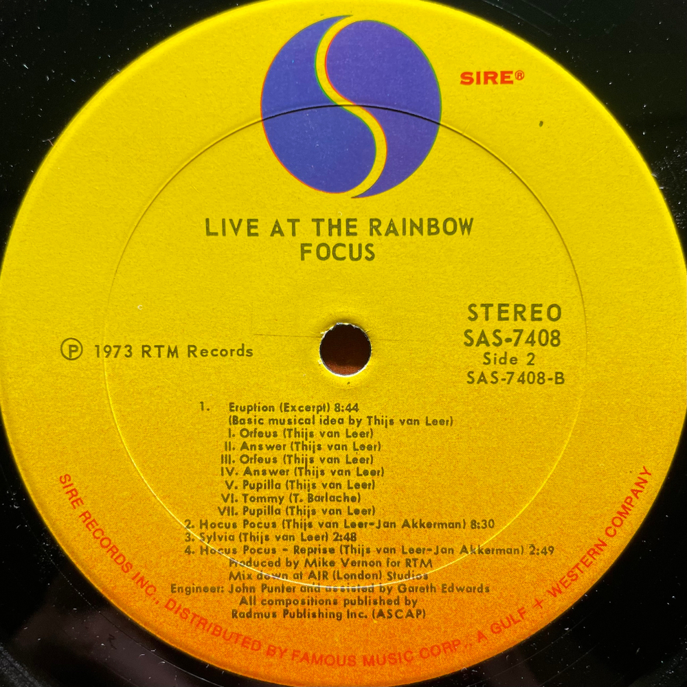 Focus – Live At The Rainbow (США 1973г.)