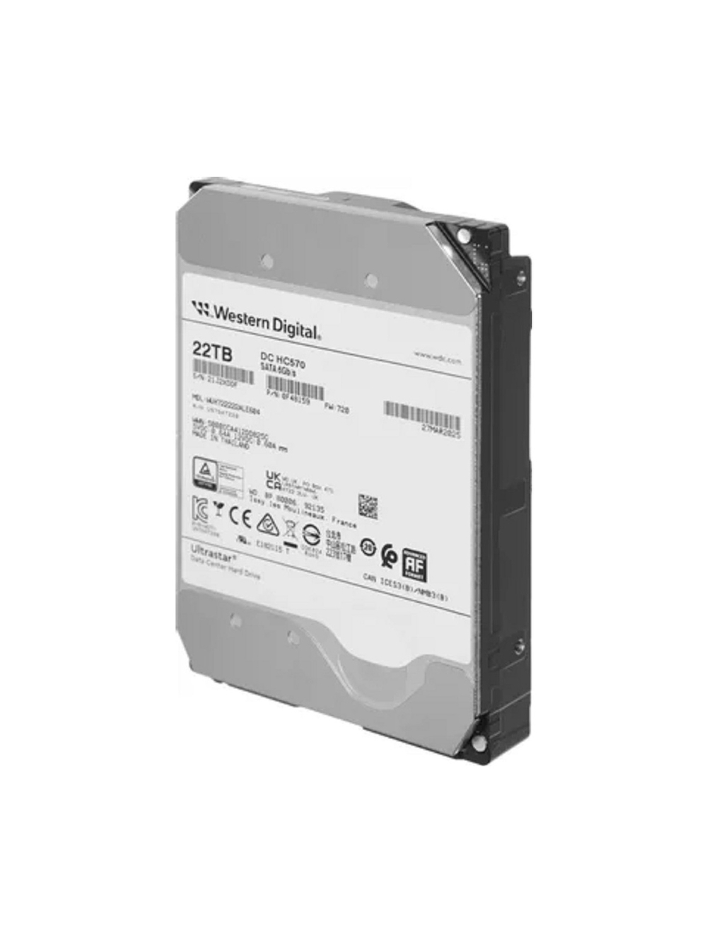 22Tb WD Ultrastar DC HC570 7200 6Gb/s 512Mb WUH722222ALE604  SATA3