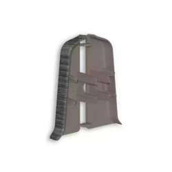 Торцевые (пара) для плинтуса 85мм "Деконика", 352 Каштан серый