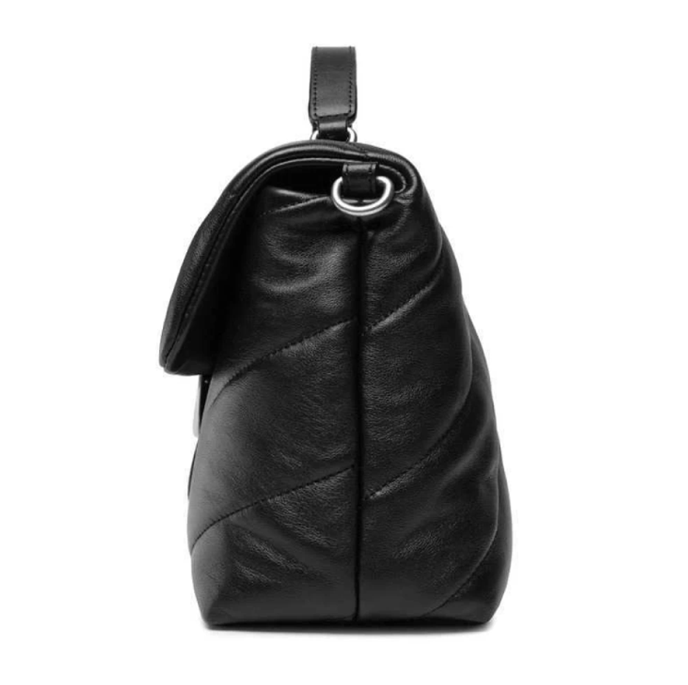 CLASSIC LOVE BAG PUFF TOP HANDLE - Black/Silver