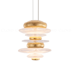 Подвесной светильник Cloyd GEFEST P2 / выс. 18 см - золото сусальн. (арт.11185)