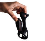 Чёрная насадка на фаллос Gladiator + LRS с трехкнопочным пультом управления (Цвет: черный)