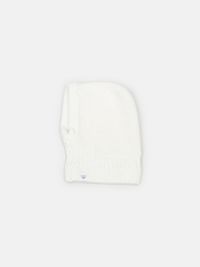 Шлем вязаный из ангоры "Молоко" 0+