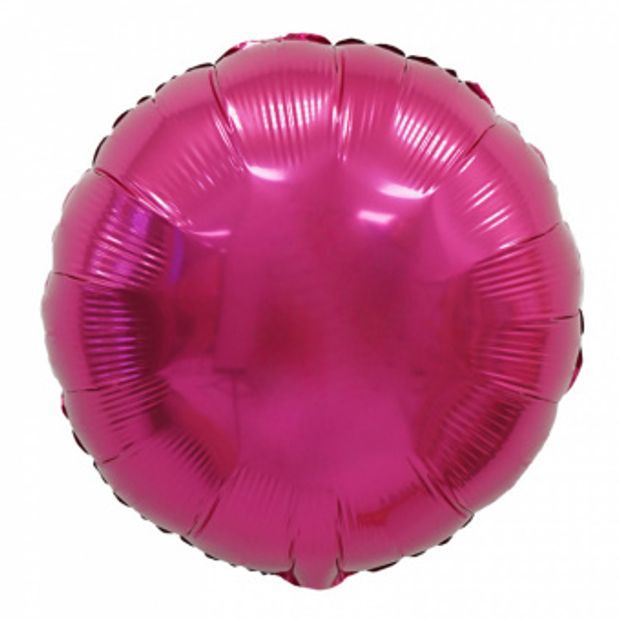 Шар круг 32" / 82 см фуксия (Веселуха) (БГ-70)