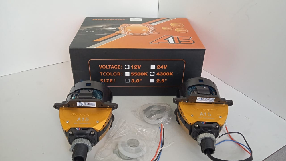 Билед модули Aozoom A15 4300K, 3.0 дюйма, съемное крепление (комплект, 2шт)