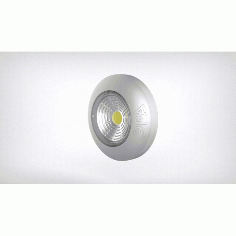 Светодиодный фонарь подсветка ЭРА Пушлайт SB-503 Аврора самоклеящийся серебристый COB