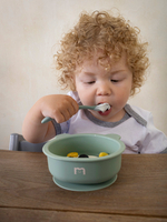 Набор посуды для детей - миска и ложка Мишка, Mint