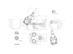 Опора шаровая передняя нижняя левая UNIO SSP-20103