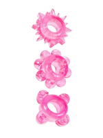 Комплект из 3 розовых эрекционных колец (Цвет: розовый)