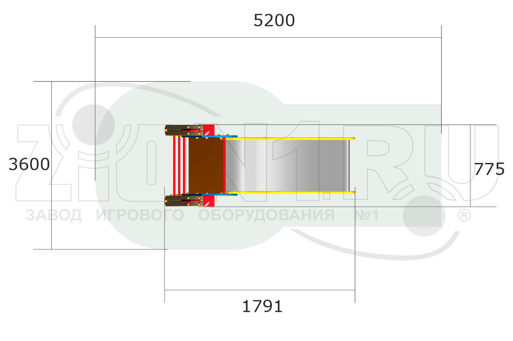Детская горка «Волна H=650»