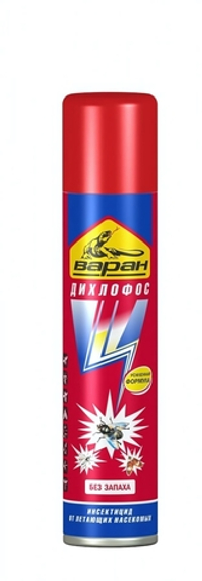Дихлофос - аэрозоль ВАРАН ЭКСТРА СИНИЙ БЕЗ ЗАПАХА,от летающих насекомых 190 мл арт.03.04.116.12, 03.03.001.12