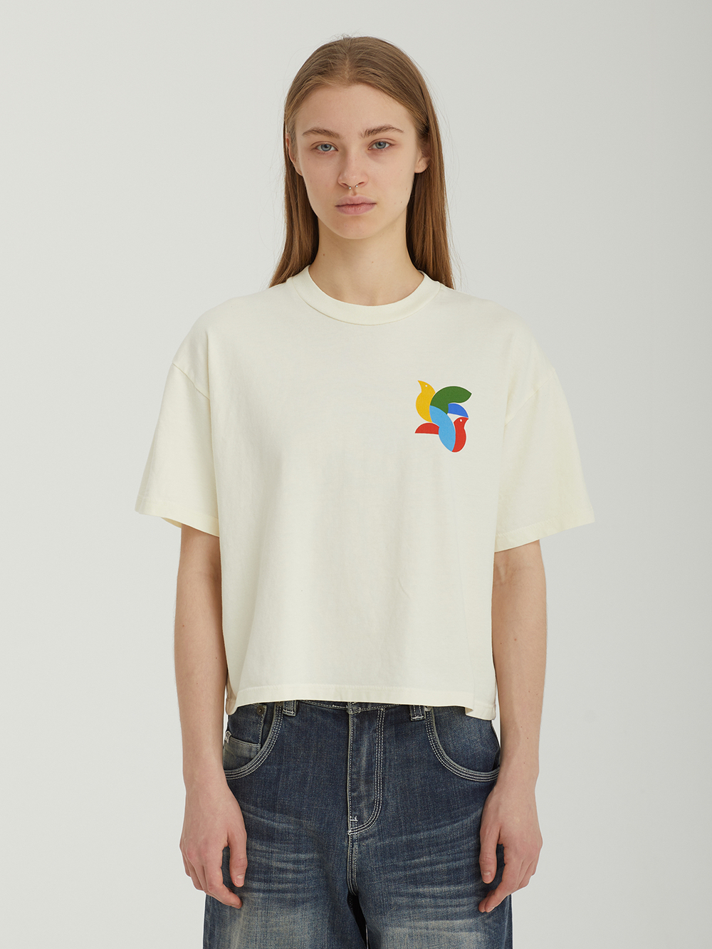 Женская Футболка Obey Paper Bird