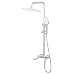 Душевая система Azario Conda с квадратным тропическим душем, керамический картридж, шланг 150 см, хром (AZ-K2311)