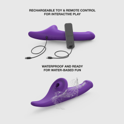 Strap-on-me MULTI ORGASM DILDO - Фаллоимитатор c клиторальной стимуляцией и вибрацией, S