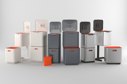 Контейнер для мусора с двумя баками totem max, 60 л, белый