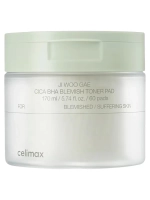 Celimax Успокаивающие тонер-пэды с кислотами и центеллой азиатской Ji Woo Gae Cica BHA Blemish Toner Pad 60 шт