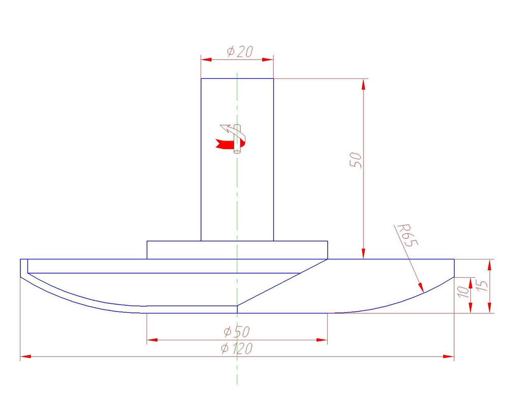 HM концевая фреза D.120x10 S.20x50 Z=2 RH