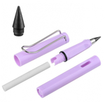 Карандаш вечный, чернографитный, Basir, с ластиком, сиреневый корпус