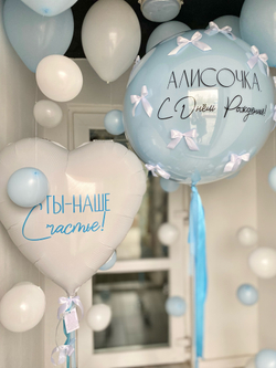 Набор воздушных шаров пузыри на леске  №900