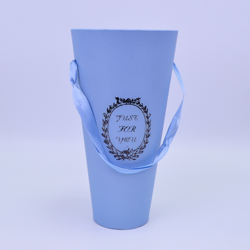 Коробка под цветы Серо-голубая