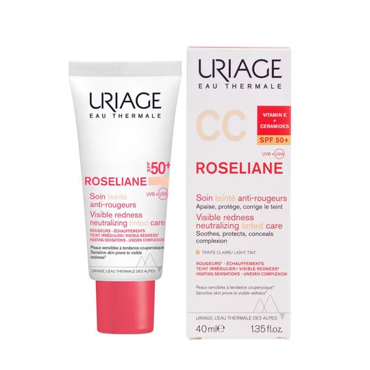 Uriage Roseliane Visible Redness Neutralizing Tinted Care СС Крем против покраснений с тональным эффектом SPF 50+, 40 мл