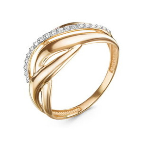 Кольцо из золота с фианитами