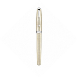 Перьевая ручка Parker Sonnet`10  Cisele Decal,  F535 (серебро 925 пробы) цвет: Silver CT, перо: Fblk, 18К