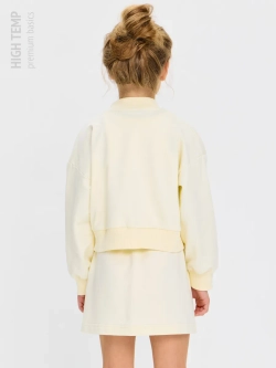 Укороченный бомбер из футера на молнии