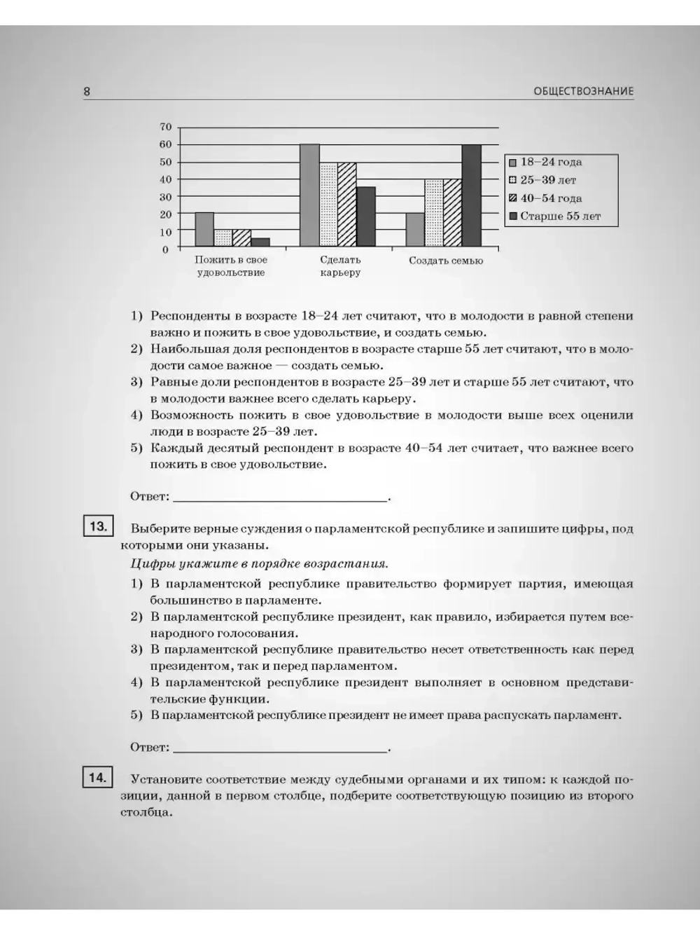ЕГЭ по обществознанию тренировочный курс