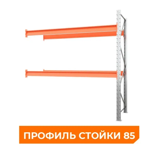 Секция дополнительная стеллажа паллетного 3500х2700х1100 мм (85.1.5). Ярусы: пол+2