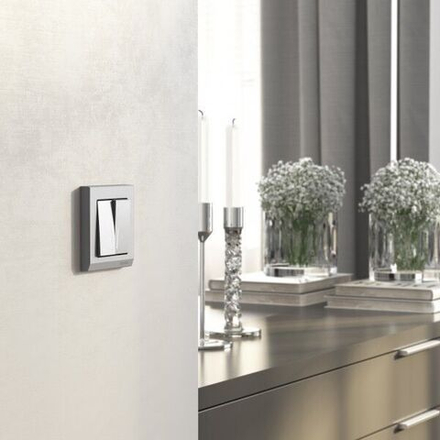 Рамка на 1 пост Stark (серебряный матовый)